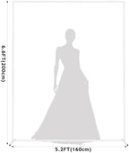 Asee'm 6.6FTx5.2FT White Wedding Arch Backdrop Stand Square Metal - Image 2