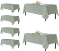 sancua Tablecloths Rectangle, 6 Pack Table Cloth for 6 Foot Tables, Sage Green by sancua