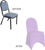 YOUR CHAIR COVERS - 50 Pack Stretch Spandex Banquet Chair Covers - Lavender, Wedding Slip Covers, Premium Quality Chair Cover - Image 5