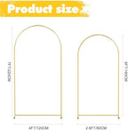 Gold Metal Wedding Arch Backdrop Stands Set of 2 (7.2FT & 6FT), Metal Square Balloon Arch Frame for Birthday Party, Ceremony, Baby Shower - Image 2