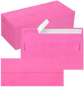 200 Pack #10 Hot Pink Envelopes Letter Size Self Seal Business Envelopes by QIKSION
