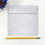 LUXPaper Square Invitation Envelopes | Peel & Press | 6" x 6" | Silver Metallic | 80lb. Text | 500 Qty - Image 4
