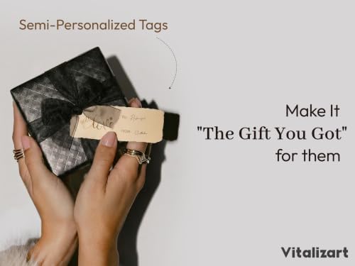 Vitalizart Black Metallic Grid Wrapping Paper Set 30" Organza Ribbon & Tags - Image 6