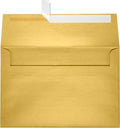 LUXPaper A8 Invitation Envelopes | Peel & Press | 5 1/2" x 8 1/8" | Gold Metallic | 80lb. Text | 250 Qty by Envelopes.com