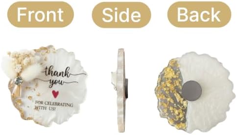 40 Floral Crystal Resin Magnets, Wedding Favors for Guests Bulk - Image 4