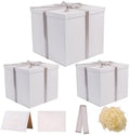 UoeRing 3 Pcs Large Gift Box Matte White 12x12x11 Inch with Lid by Unknown