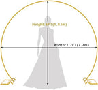 Fomcet Round Backdrop Stand Gold 7.2ft Circle Arch Large Metal Wedding Arch - Image 2