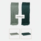 Cheesecloth Table Runner 10 Pack Sage Green and Dark Green, Boho Gauze Table Runner 10Ft 120 Inches Long for Wedding Decor, Party & Home Table Decoration - Image 3