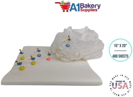 Gift Wrapping Tissue Paper 15X20 480 Pack by A1 Bakery Supplies (Ivory Eggshell) - Image 3