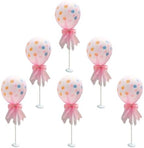 6pcs Inch Pink Latex Party Balloon Column Kit for Shower by Unknown