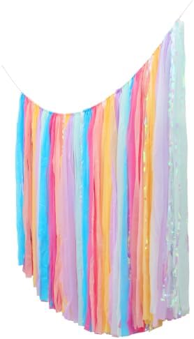 PapaKit 5ft Pastel Rainbow Party Streamer Backdrop - Image 2
