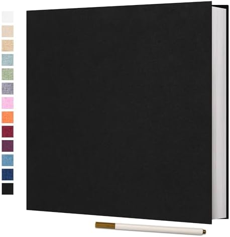 Vienrose Large Self Adhesive Scrapbook 60 Pages 13 x 12.6 in Black by Vienrose