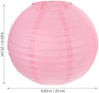 12pcs Round Pink Hanging Lanterns - Paper Lanterns Decor for Baby Shower - Themed Lamp Ornaments for Day Bachelorette Engagement Anniversary Ceremony - Image 2