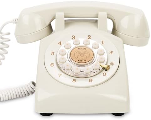 Audio Guest Book Wedding Phone,32GB Memory Customized Audio Messages, Volume Adjustable, with Message Replay Feature, Suitable for All Kinds of Party(Art Deco, Fresh-Beige) by FiayaComVintageTelephone