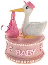 Keepsake Figurine 12 pcs Stork Carrying Clear Pink Pacifier | Awesome Decorations or Party Favors | for Pregnancy Announcements, Gender Reveals, Birthday and Special Celebrations - Image 2
