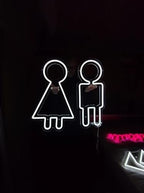 Toilet Neon Sign, Woman or Man WC Signs Led Neon, Custom Toilet Symbol Led Decor Neon Sign for Restroom, Nursery, Bathroom and cafe, park Sign Plate - Image 2