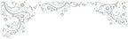 Light Grey Swirl Flower Floral Design. Edge Wall Decal. (100in X 29in) #262A - Image 2