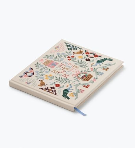 RIFLE PAPER CO. Home Sweet Home Embroidered Guest Book, Decorative Keepsake - Image 6