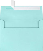 LUXPaper A7 Invitation Envelopes | Peel & Press | 5 1/4" x 7 1/4" | Seafoam Blue | 80lb. Text | 250 Qty by LUXPaper