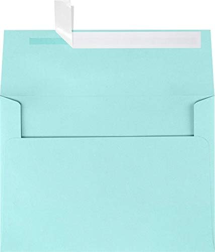 LUXPaper A7 Invitation Envelopes | Peel & Press | 5 1/4" x 7 1/4" | Seafoam Blue | 80lb. Text | 250 Qty by LUXPaper