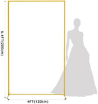 Asee'm 6.6FTx4FT Gold Wedding Arch Backdrop Stand Square Metal - Image 2
