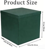 UoeRing 3 Pcs Large Gift Box Green 12x12x11 Inch with Lid - Image 3