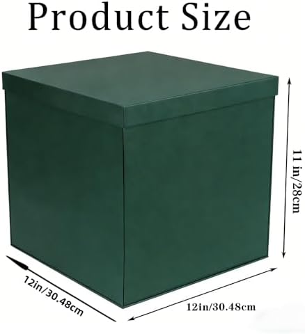 UoeRing 3 Pcs Large Gift Box Green 12x12x11 Inch with Lid - Image 3