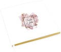 Andaz Press Personalized Wedding Guestbook with Gold Accents, Watercolor Mauve Marble White Guest Sign in Guest Registry 120 Pages 8.5 X 8.5 Memories Book for DIY, Scrapbook, Photo Album by AndazPress