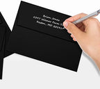 LUXPaper A7 Invitation Envelopes | Peel & Press | 5 1/4" x 7 1/4" | Midnight Black | 80lb. Text | 500 Qty - Image 6
