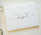Personalized Guest Book - 11.5" x 8.5" Custom Bride & Groom Names with Bookmark and Hard Cover 140 GSM Blank Pages, for Weddings Guest Book, Engagements, Birthdays, Special Events, Eggshell - Image 6