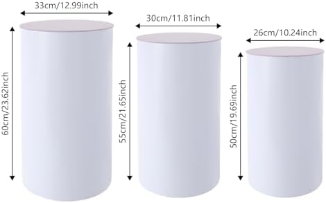 3Pcs Cylinder Stands for Party, Round Acrylic Pedestal Display Columns with Nesting Design - Sturdy Tiered Cake & Dessert Table Decor for Wedding, Baby Shower, Birthday Party, Elegant Centerpiece Pillar Stands - Image 4