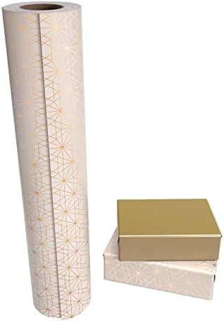 WRAPAHOLIC 30 Inch Reversible Wrapping Paper - 30 Inch X 100 Feet Jumbo Roll Pink Geometric Patterns Design, Perfect for Wedding, Mother's Day, Birthday, Baby Shower and More Occasions - Image 2