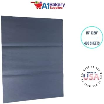 Gift Wrapping Tissue Paper 15X20 480 Pack by A1 Bakery Supplies (Navy Blue) - Image 2