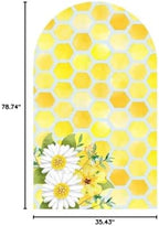 Honeycomb Arched Fabric Backdrop Covers Honey Bee Theme Arch Stand Cover for Baby Shower Birthday Decoration(Only Cover) - Image 7