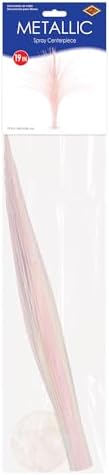 Beistle Opalescent Metallic Spray Centerpieces – 3-Pack Tinsel Burst Table Decorations with Clear Base for Baby Showers, Gender Reveals, Graduations, and Birthday Celebrations, 19" - Image 5