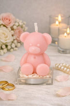 30 Pcs Baby Shower Favors Mini Bear Candles Party Favors, Handmade Bear Shaped Candles Bulk for Baby Shower Boys Girls, Wedding Favors, Baptism Guest Favors (Pink) - Image 3