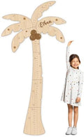 Personalized Name Kids Height Wall Chart - Coconut Tree Wood Height Chart by Woodemon