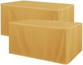 Obstal 2 Pack Table Clothes for 6 Foot Rectangle Tables, Gold by Obstal