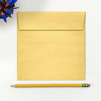 LUXPaper Square Invitation Envelopes | Peel & Press | 6" x 6" | Gold Metallic | 80lb. Text | 1,000 Qty - Image 4