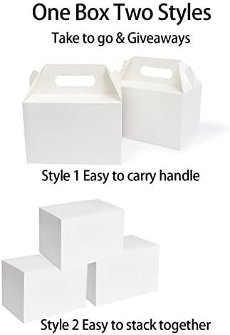 Happyhiram 30 Pack White Large Welcome Gable Boxes for Wedding, 9x6x6 Inch - Image 2