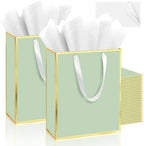 Addblu 50 Pack Bulk Luxury Gift Bags with Handles & 50 Tissue Papers by Unknown