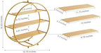 Gold 3 Tier Metal Cupcake Stand Tiered Dessert Display Serving Tray - Image 4