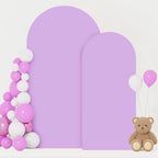 FOTSHARER 6FT 7.2FT Lavender Arch Cover Set of 2 Spandex Fitted Wedding Arch Covers Spandex Cover for Arch Backdrop Lilac Arch Cover Backdrop Fabric Chiara Arch Wall Cover for Round Top Arches Decor by FOTSHARER