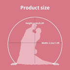 Wedding Arch Round Backdrop Stand White Metal Circle Backdrop Stand Circle Balloon Arch Stand Frame for Birthday Party Bridal Shower Anniversary Ceremony Candy Tables Celebration in 1.9X2.2m - Image 2
