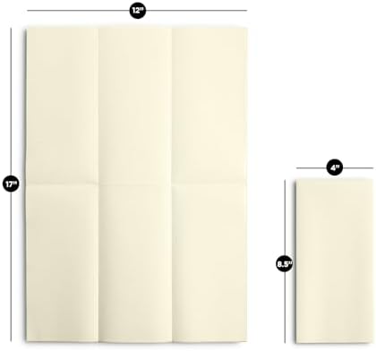 Linen-Feel Cream Paper Napkins - Decortive Cloth-Like Disposable Dinner Napkins - Soft And Absorbent Napkins for Thanksgiving, Party, Wedding, Bathroom Or Any Occasion. (Pack of 100) - Image 3
