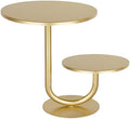 2-Tier Modern Cake Stand, Metal Cupcake Stand Dessert Trays of 10/8 Inch, Various Uses for Wedding, Graduation Party, Baby Shower, Home Decor, Throw Events and Parties(Gold) by NIANDAIJING