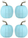 vensovo 6 Inch Light Blue Artificial Pumpkins, 4 Pack by vensovo