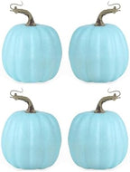 vensovo 6 Inch Light Blue Artificial Pumpkins, 4 Pack by vensovo