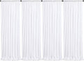 White Sequin Backdrop Curtain 4 Pack 2ft x 8ft Backdrop Birthday Background by QueenDream
