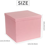 YINUOYOUJIA 3 Pack 12x12x10 Inches Large Pink Gift Box with Lid - Image 3